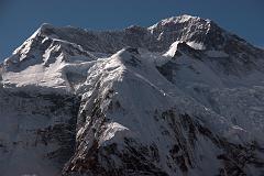 Annapurna 12 05 Annapurna II Full Summit Ridge From Ghyaru I decided to take the high route to Manang because it is supposed to be more interesting. From Pisang (3240m) I crossed the river and started the 450m ascent. On the climb from Pisang to Ghyaru, I had this great view of the full summit ridge of Annapurna II (7937m) to the southwest. Annapurna II was first climbed on May 17, 1960 via the West Ridge approached from the north by Chris Bonington, Richard Grant, and Sherpa Ang Nyima on a British/Indian/Nepalese team led by Jimmy Roberts.